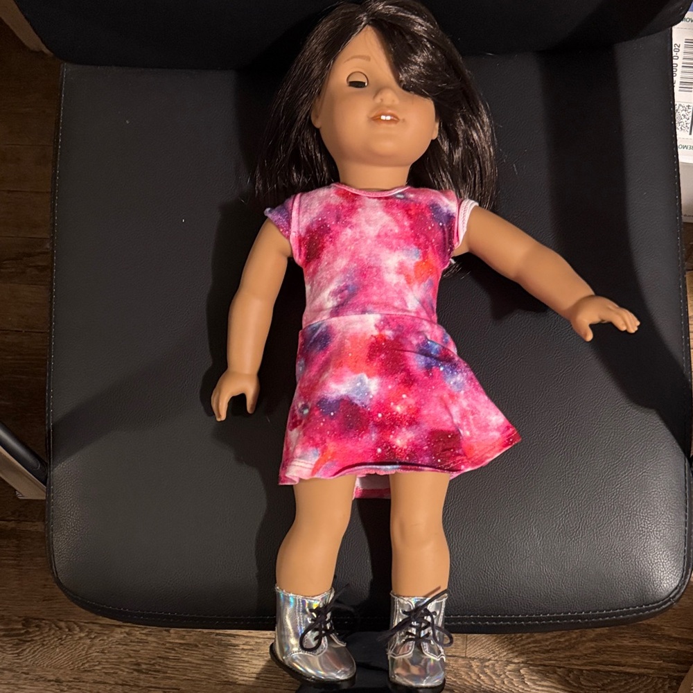 Luciana Vega, American Girl doll with Galaxy Dress and Shiny Boots